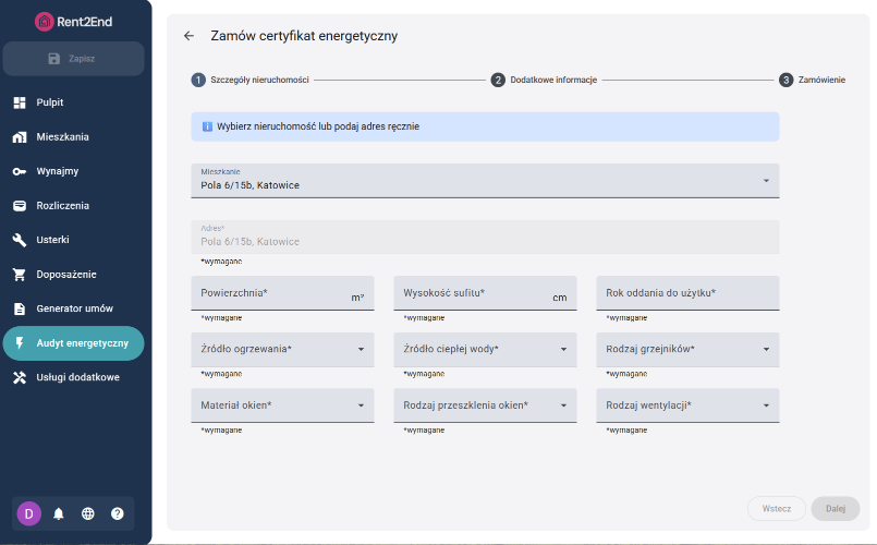 Certyfikat energetyczny